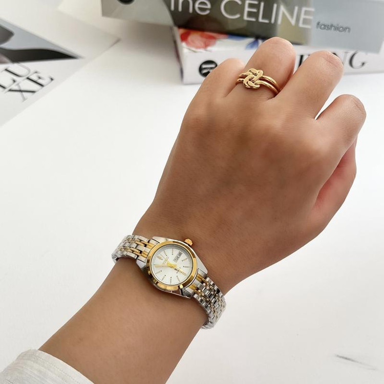 ساعت مچی زنانه سیکو Seiko کلاسیک استیل سیلور-طلایی