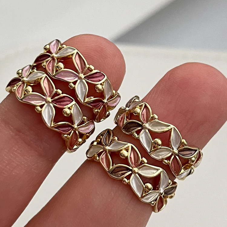 گوشواره میخی میناکاری
